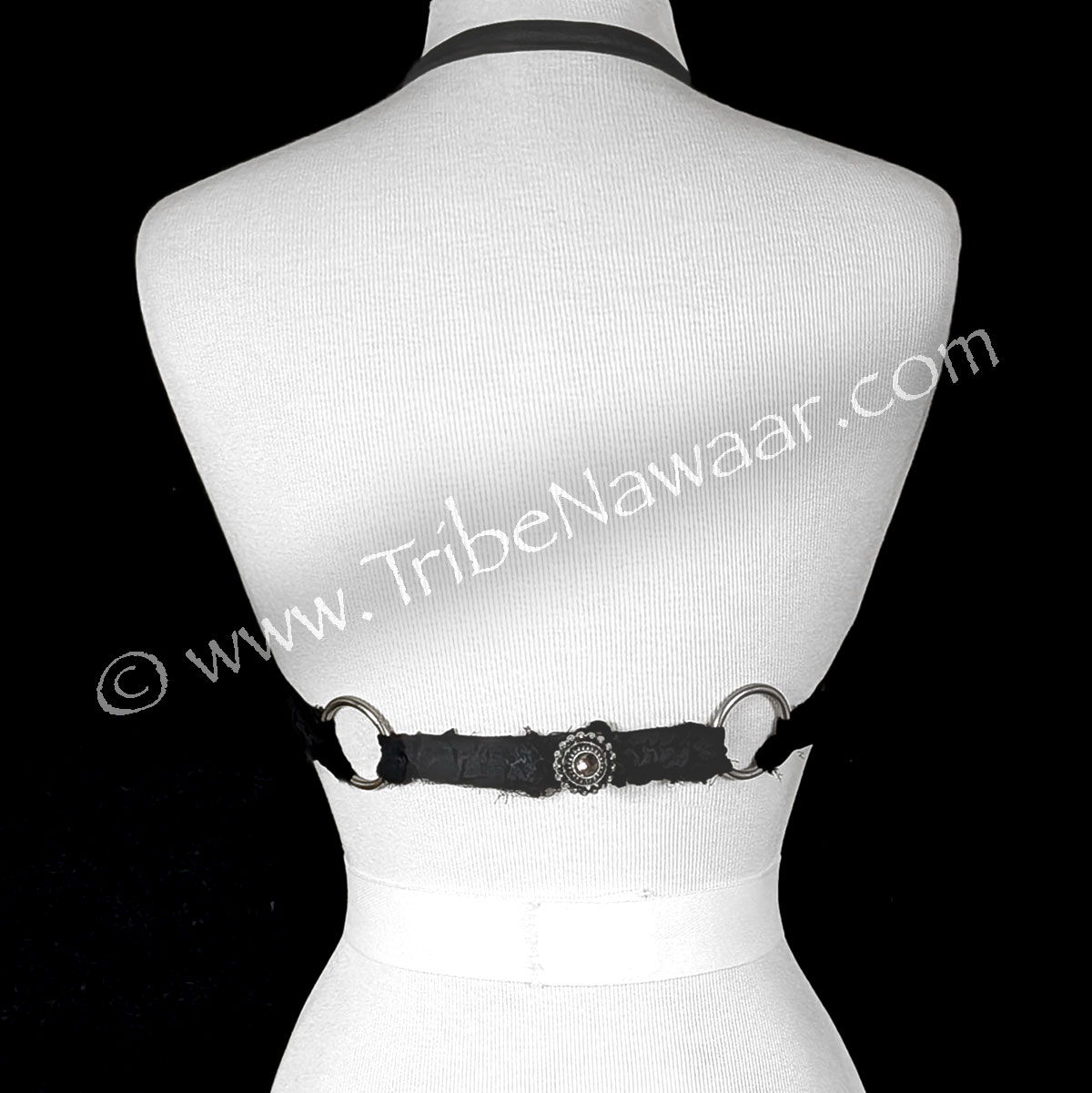 Black Sequin Fusion Belly Dance Bra (Consignment abhark1-6)
