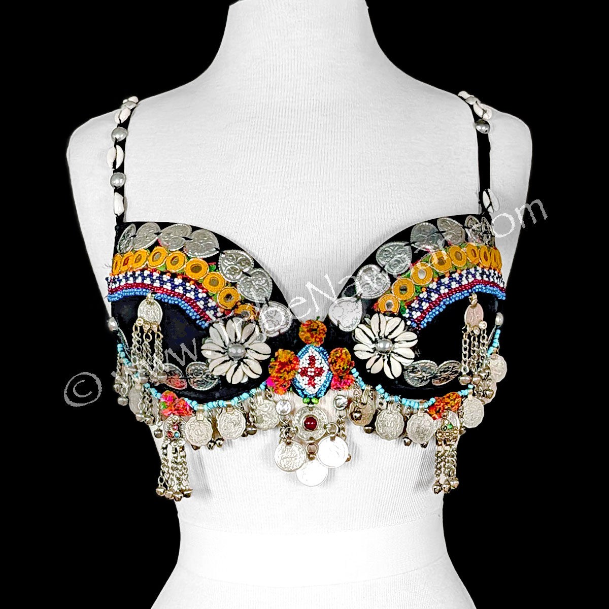 Tribal Belly Dance Coin Bra (Consignment olnat4-14)