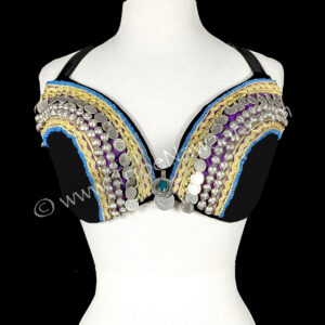 Black Velvet ATS Belly Dance Bra (Consignment taalex1-2)