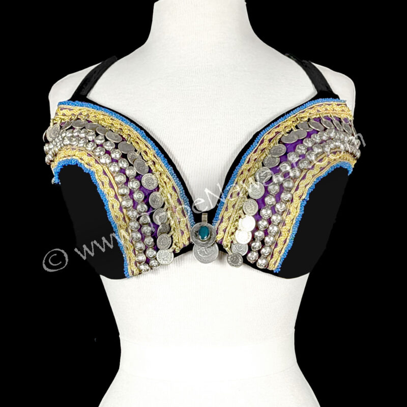 Black Velvet ATS Belly Dance Bra (Consignment taalex1-2)