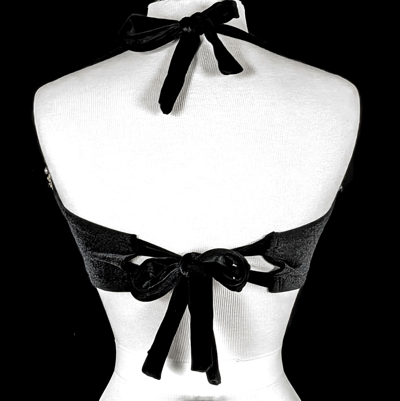 Black Velvet ATS Belly Dance Bra (Consignment taalex1-2)