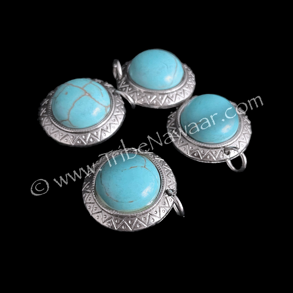 Round Turquoise Pendants (Consignment xiad2-57)