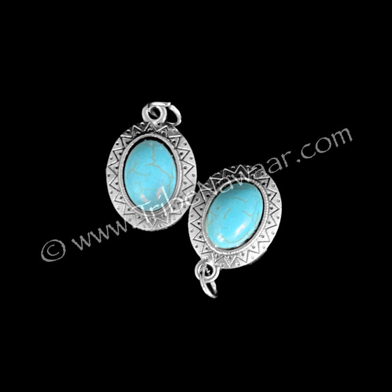 Oval Turquoise Pendants (Consignment xiad2-58)