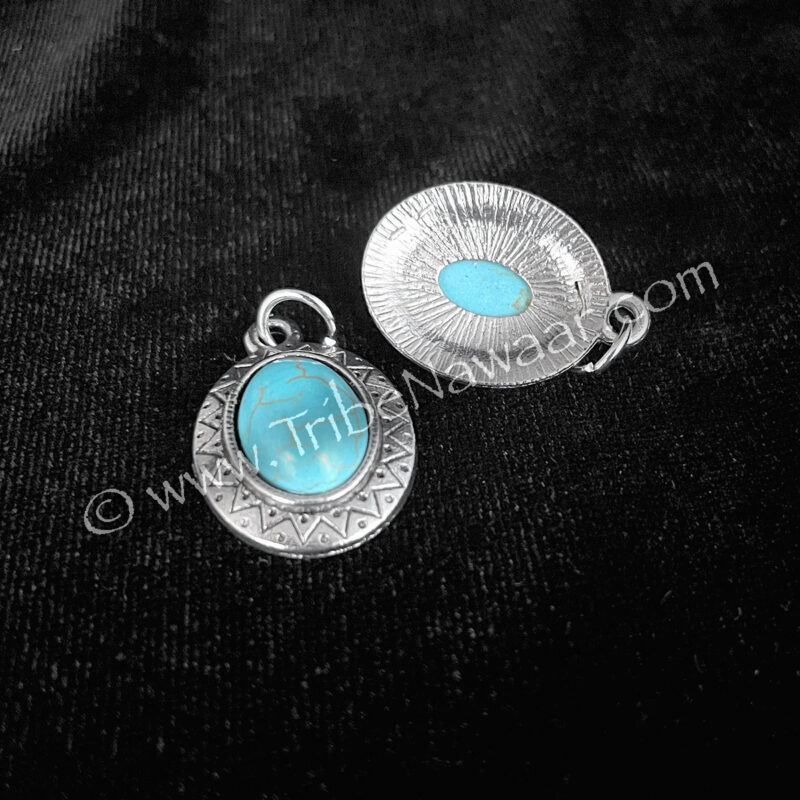 Oval Turquoise Pendants (Consignment xiad2-58)