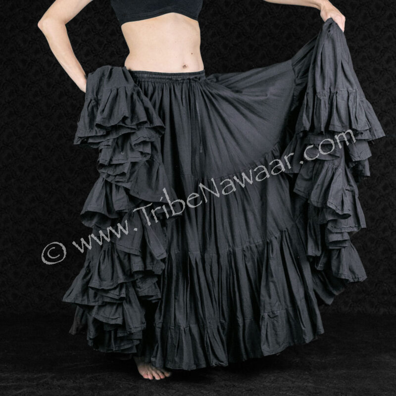 Deep Black 25 Yard Cupcake Skirt